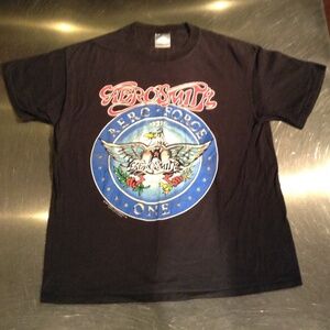VTG 80's Aerosmith Aero Force One Men's XL Pump Tour Concert T-shirt USA